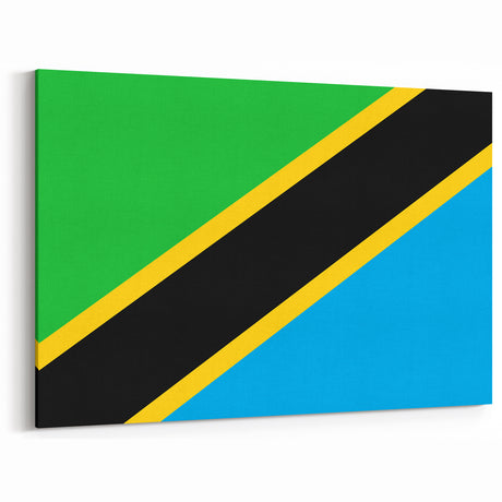 Tanzania Flag Wall Art - African Colors Canvas Print for Home or Office