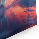 Aurora Borealis Over Frozen Landscape - Earth Phenomena Wall Art Print