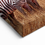 Zebra Herd Wall Art - Serengeti Zebras Against a Stunning Sky Canvas Print