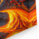 Volcanic Eruption with Lava Flow - Earthy Phenomena Wall Art Print
