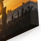 Sunset Over Inukshuk Art – Iconic Vancouver Landmark Silhouette