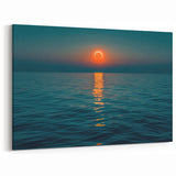Ocean Eclipse Wall Art – Stunning Solar Eclipse Over Water Canvas Print