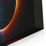 Vibrant Solar Eclipse Wall Art – Dynamic Blue and Orange Eclipse Print