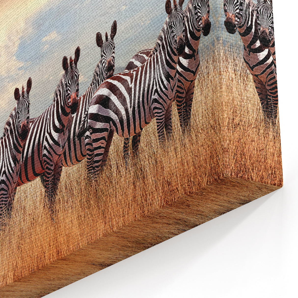 Zebra Herd Wall Art - Serengeti Wildlife Print for Modern Home Decor