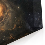 Golden Galaxy Wall Art: Cosmic Spiral Milky Way & Astronomy Canvas Prints