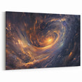 Cosmic Swirl Galaxy Wall Art: Golden Nebula & Astronomy Canvas Prints
