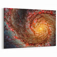 Fiery Spiral Galaxy Wall Art: Cosmic Nebula & Space Canvas Prints