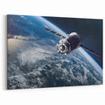 Satellite Orbit Over Earth - Stunning NASA Space Missions Wall Art