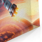 Rocket Launch Over Earth - Captivating NASA Space Missions Wall Art
