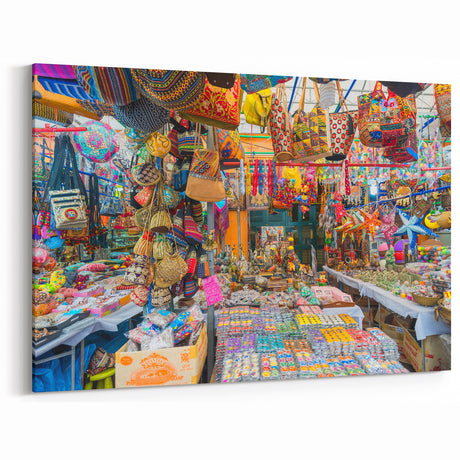 Vibrant Indian Market Wall Art – Colorful Traditional Indian Canvas Print