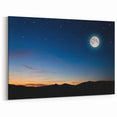 Tranquil Moon Over Horizon – Stunning Celestial Canvas for Home Decor