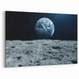 Earthrise Over Moon – Captivating Space-Themed Celestial Wall Art