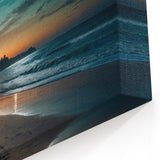 Moonlit Tropical Beach Night – Serene Celestial Wall Art for Home Decor
