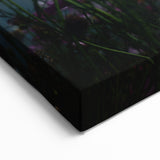 Golden Moon Over Flower Field – Serene Celestial Wall Art for Home