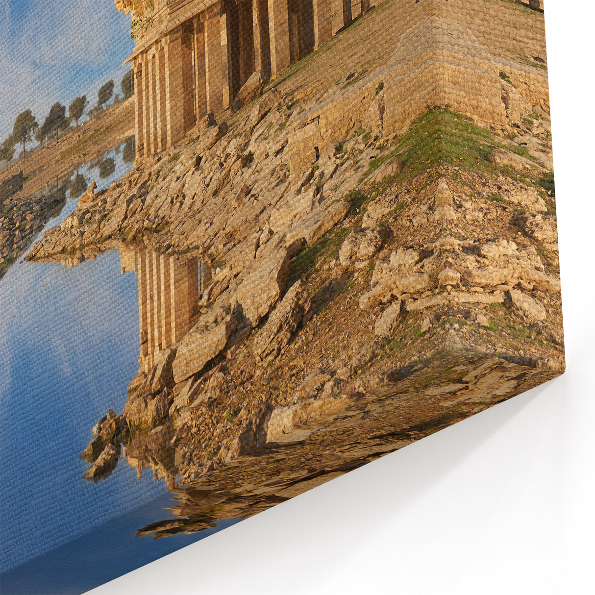 India Wall Art - Scenic Jaisalmer Lake Prints Framed Indian Landscape Decor