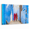 Indian Landscape Canvas - Vibrant Blue City Streets of Jodhpur Wall Art