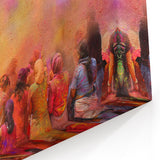 India Themed Wall Posters - Colorful Holi Festival Celebration in India Art