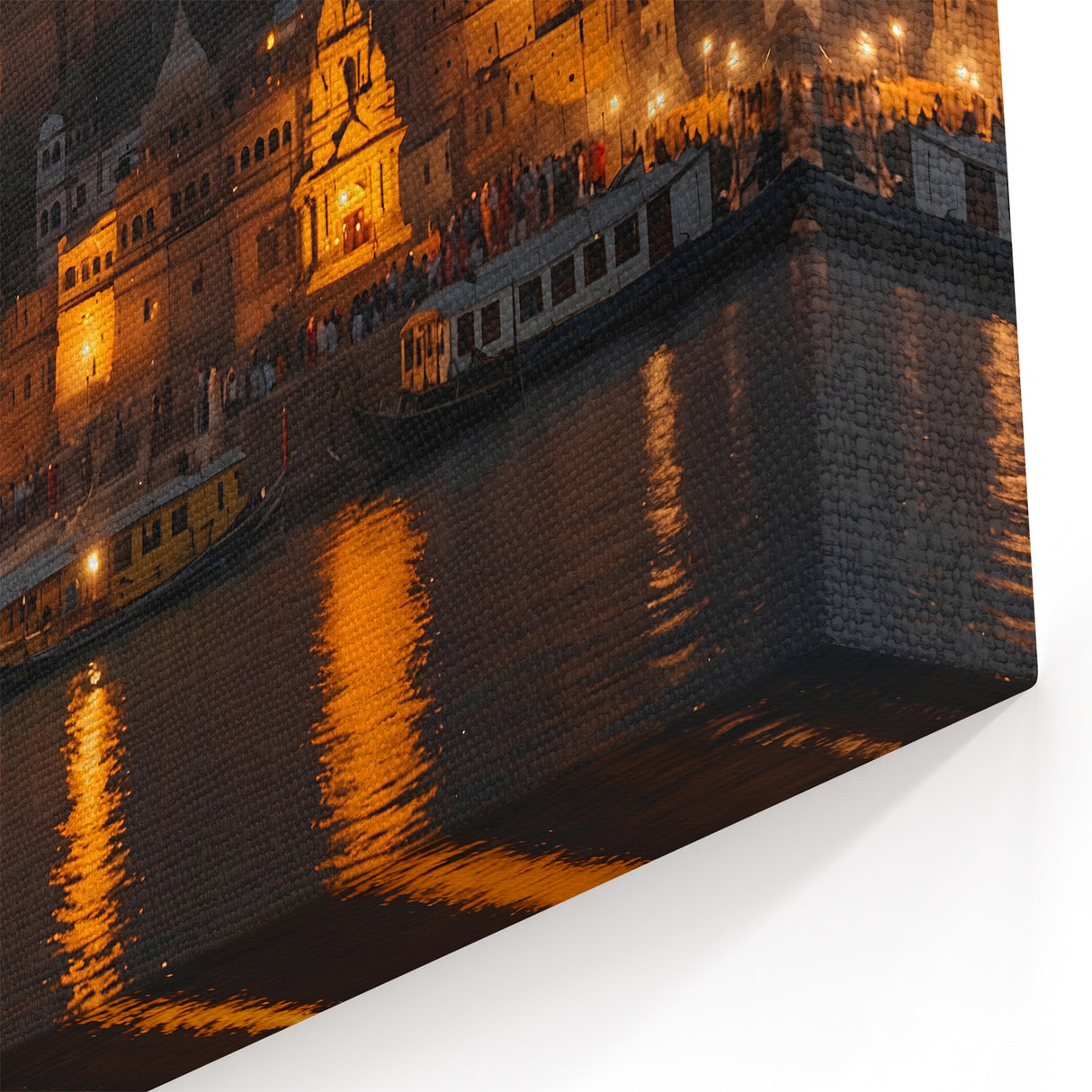 Evening at Varanasi Ghats - Stunning Indian Architecture Wall Art