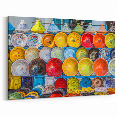 Colorful Tunisian Pottery Art - Vibrant North African Ceramic Wall Decor