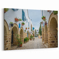 Picturesque Tunisian Street Scene - Authentic North African Wall Art
