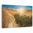 Tunisian Desert Oasis at Sunset - Tunisia Wall Art North African Prints
