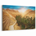 Tunisian Desert Oasis at Sunset - Tunisia Wall Art North African Prints
