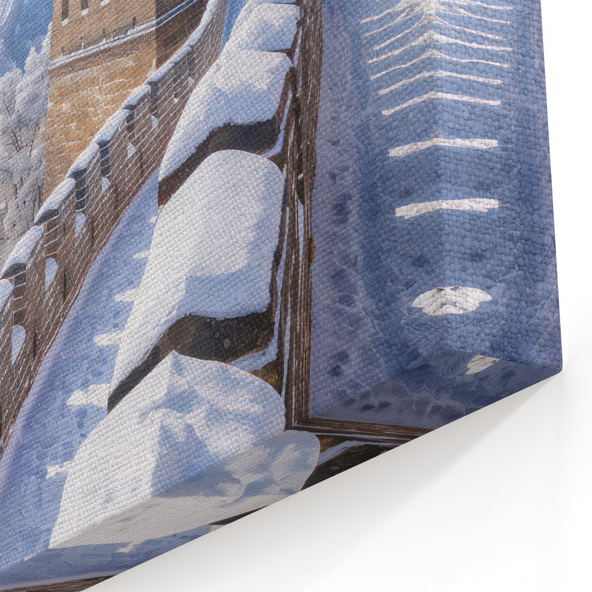 Snow-Covered Great Wall Canvas Art – Beautiful Chinese Winter Decor