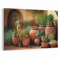 Rustic Succulent Garden Wall Art - Warm Terracotta Botanical Decor