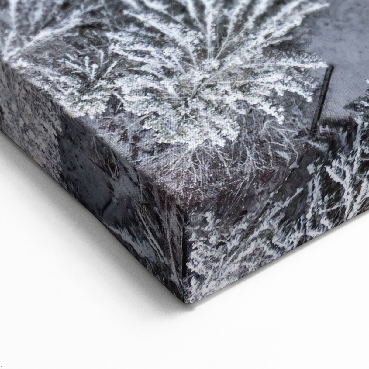 Winter Forest Aerial Wall Art - Snow-Covered Trees Canvas - Nature Decor