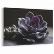 Dark Purple Succulent Wall Art - Bold Botanical Decor for Home