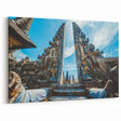 Indonesian Temple Gate Artwork - Exotic Culture Canvas Print for Decor