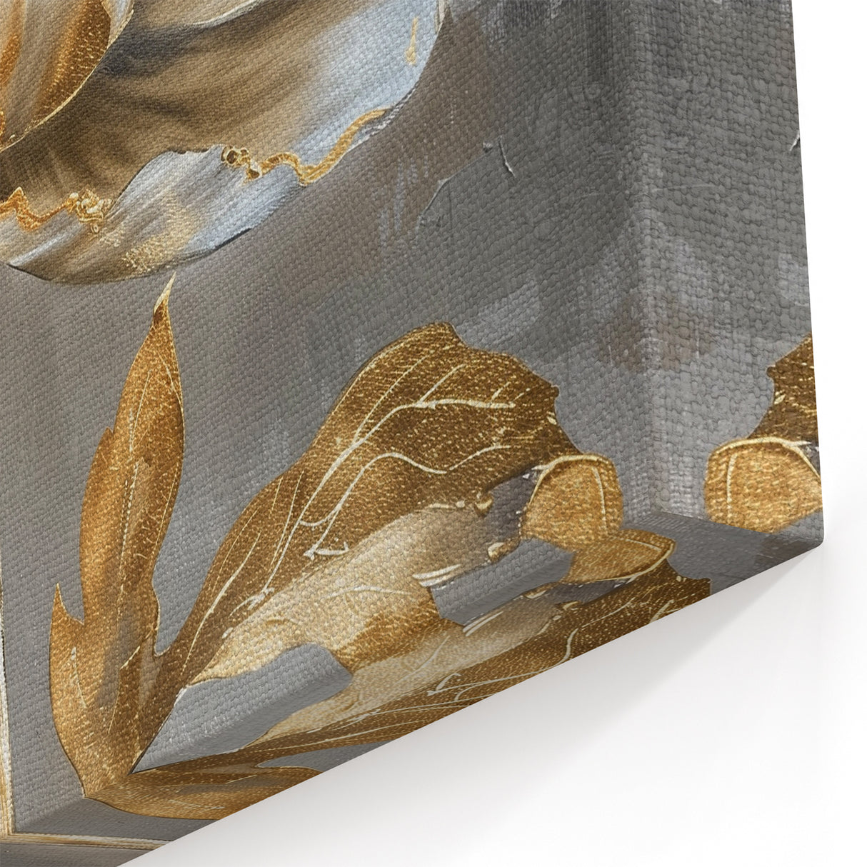 Golden Peony Wall Art - Elegant Peony Flower Canvas for Modern Decor