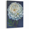 Soft White Peony Art - Classic Peony Botanical Canvas for Home Decor