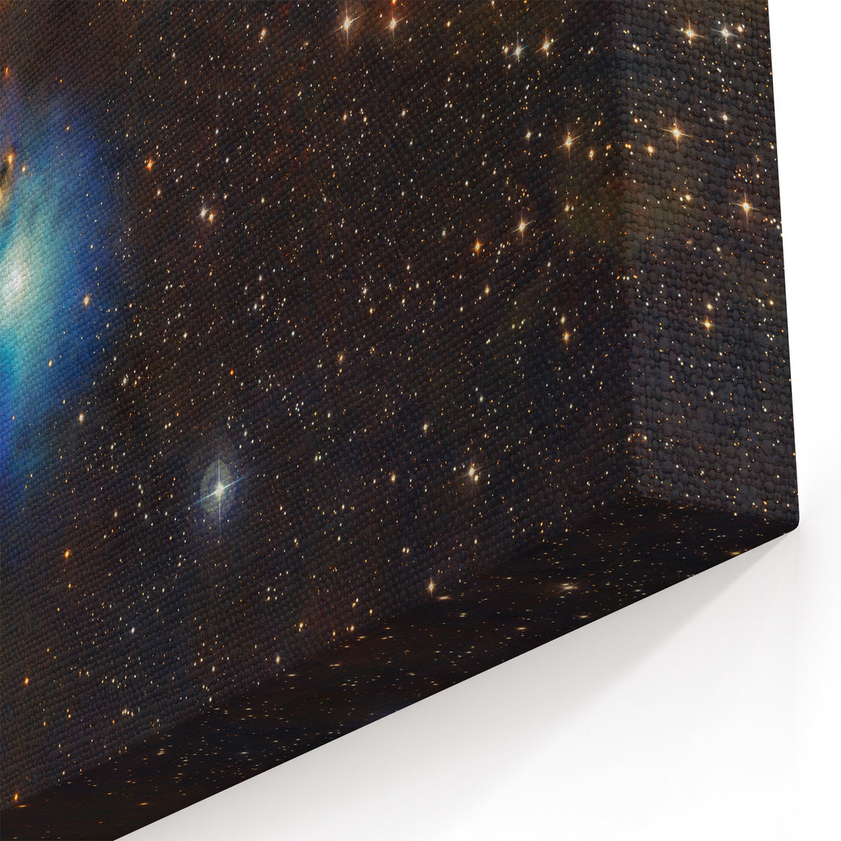 Glowing Blue Nebula Wall Art | Space Canvas Prints | Cosmic Decor