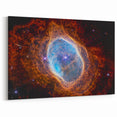 Radiant Blue Nebula Wall Art | Space Canvas Prints | Cosmic Decor