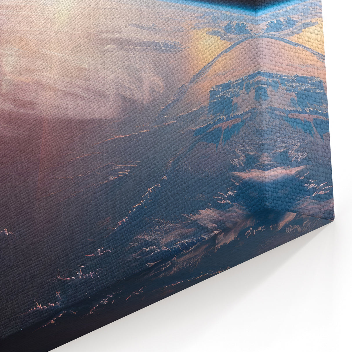 Satellite Over Earth with Sunrise - Stunning Cosmic Wall Art Decor