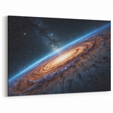 Spiral Galaxy Edge Art - Cosmic Space-Themed Stellar Wall Decor Print