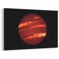 Red Gas Giant Planet Art - Cosmic Space-Themed Wall Decor for Homes