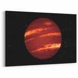 Red Gas Giant Planet Art - Cosmic Space-Themed Wall Decor for Homes