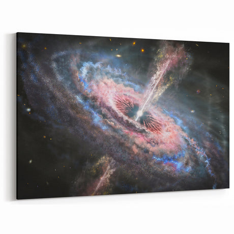 Galactic Jet and Black Hole Art - Cosmic Energy Wall Decor for Homes