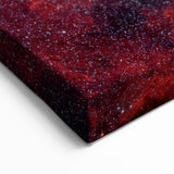 Red Galactic Nebula Wall Art - Cosmic Starry Sky Decor for Home