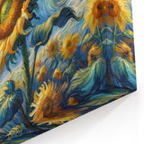 Swirling Sunflower Field – Dynamic Sun Wall Art on Canvas or Acrylic