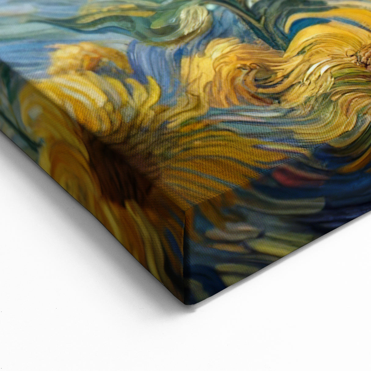 Swirling Sunflower Field – Dynamic Sun Wall Art on Canvas or Acrylic