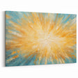 Radiant Sunburst Explosion – Abstract Sun Wall Art with Gold and Blue