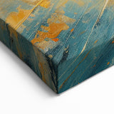 Radiant Sunburst Explosion – Abstract Sun Wall Art with Gold and Blue