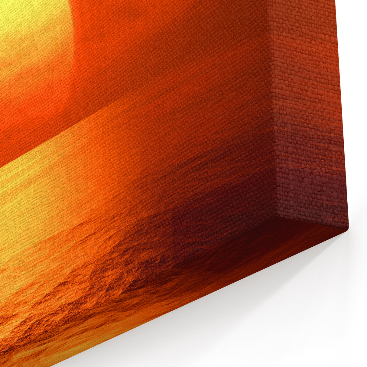 Vivid Sunset Over Ocean – Bold Sun Wall Art with Fiery Red Hues