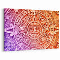 Vibrant Mayan Calendar Wall Art - Mexico Ancient Culture & Tribal Decor