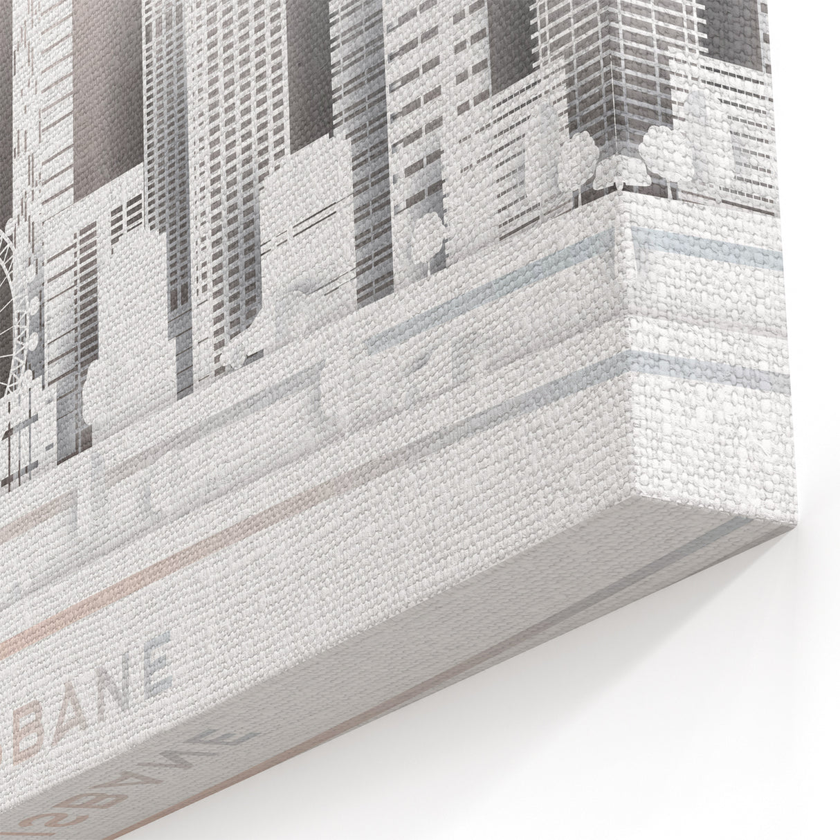 Whimsical Brisbane Skyline Art - Festive Paper-Cut Style Wall Art