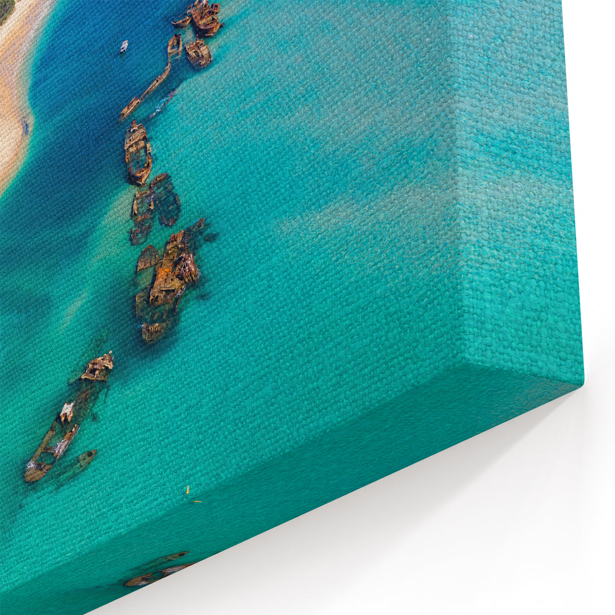 Stunning Brisbane Coastline Aerial View - Serene Beach Wall Art