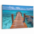 Tranquil Cancun Pier Wall Art - Serene Coastal Photography & Ocean Decor